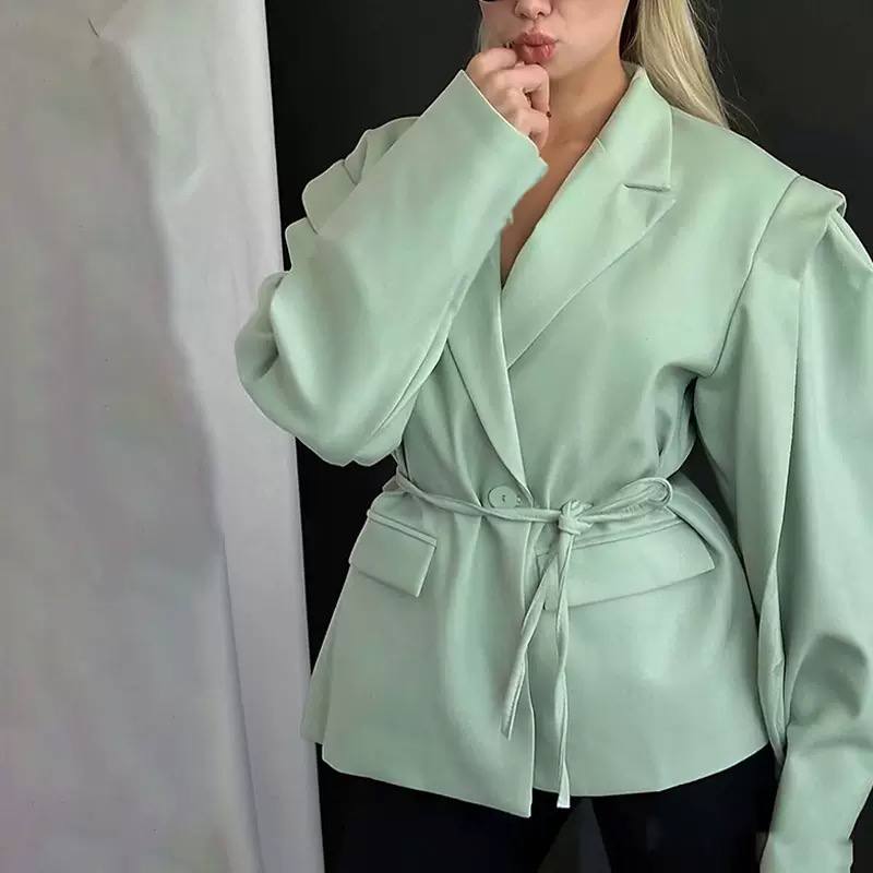 Women's Oversized Belted Blazer