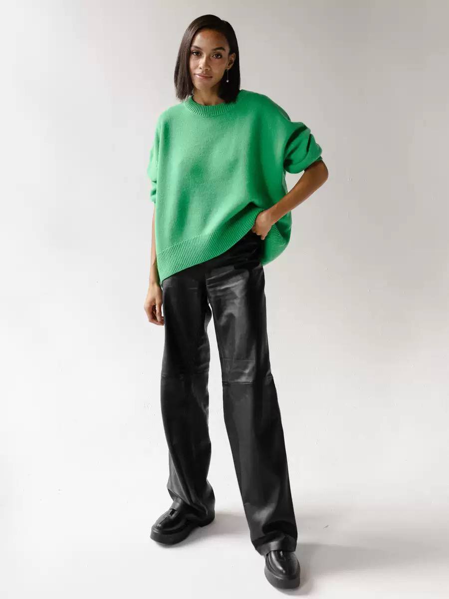 Women's Oversized Crew Neck Knit Sweater