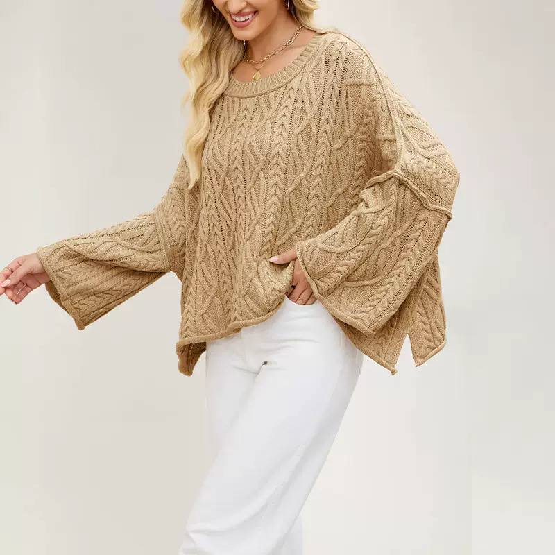 Women's Oversized Long Sleeve Chunky Knit Sweater