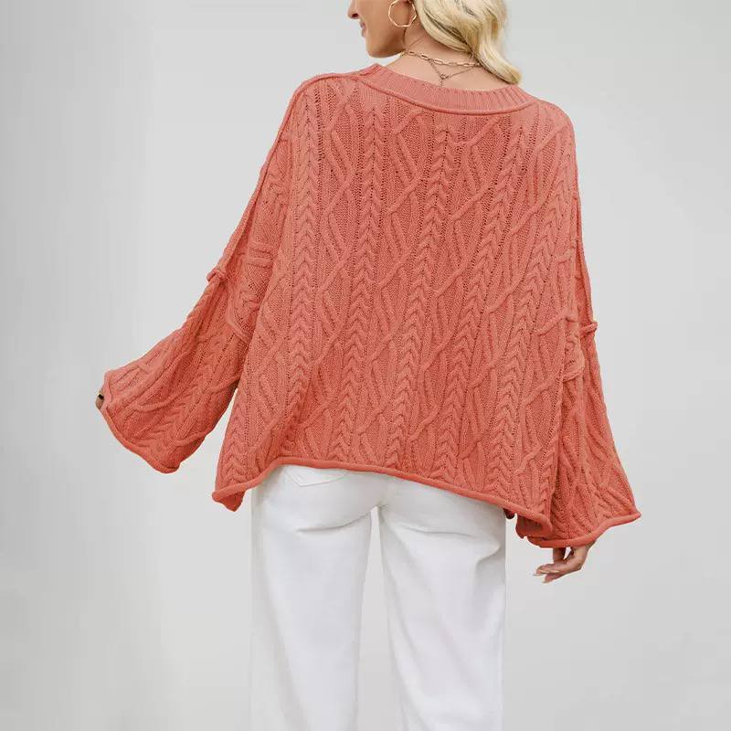 Women's Oversized Long Sleeve Chunky Knit Sweater
