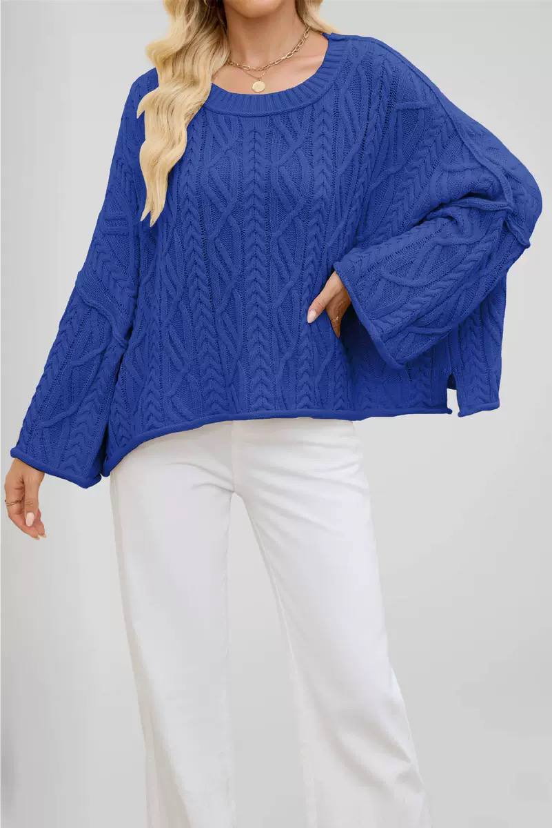 Women's Oversized Long Sleeve Chunky Knit Sweater