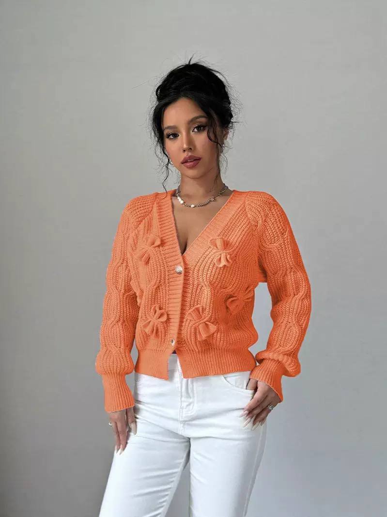 Women's Bow Detail Knit Cardigan