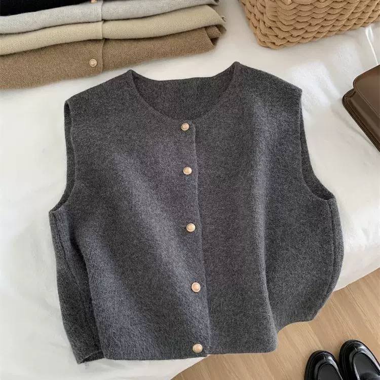 Women's Button Front Knit Vest