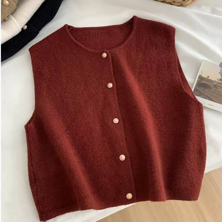 Women's Button Front Knit Vest