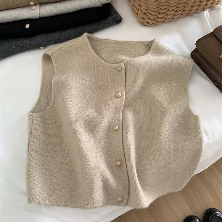 Women's Button Front Knit Vest