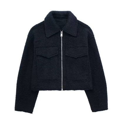 Women's Cropped Shacket Jacket