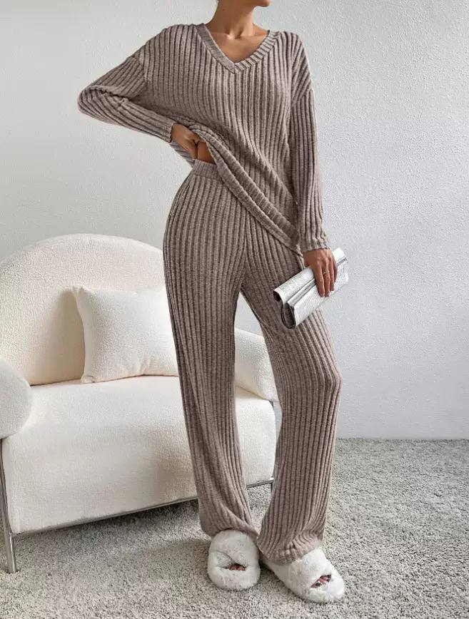 Women's Ribbed Knit Lounge Set