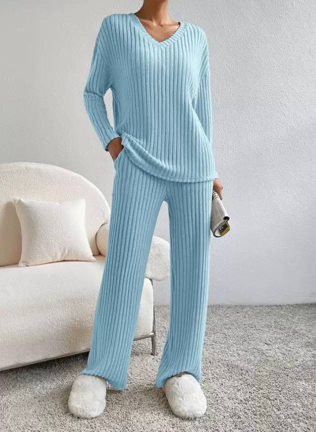 Women's Ribbed Knit Lounge Set