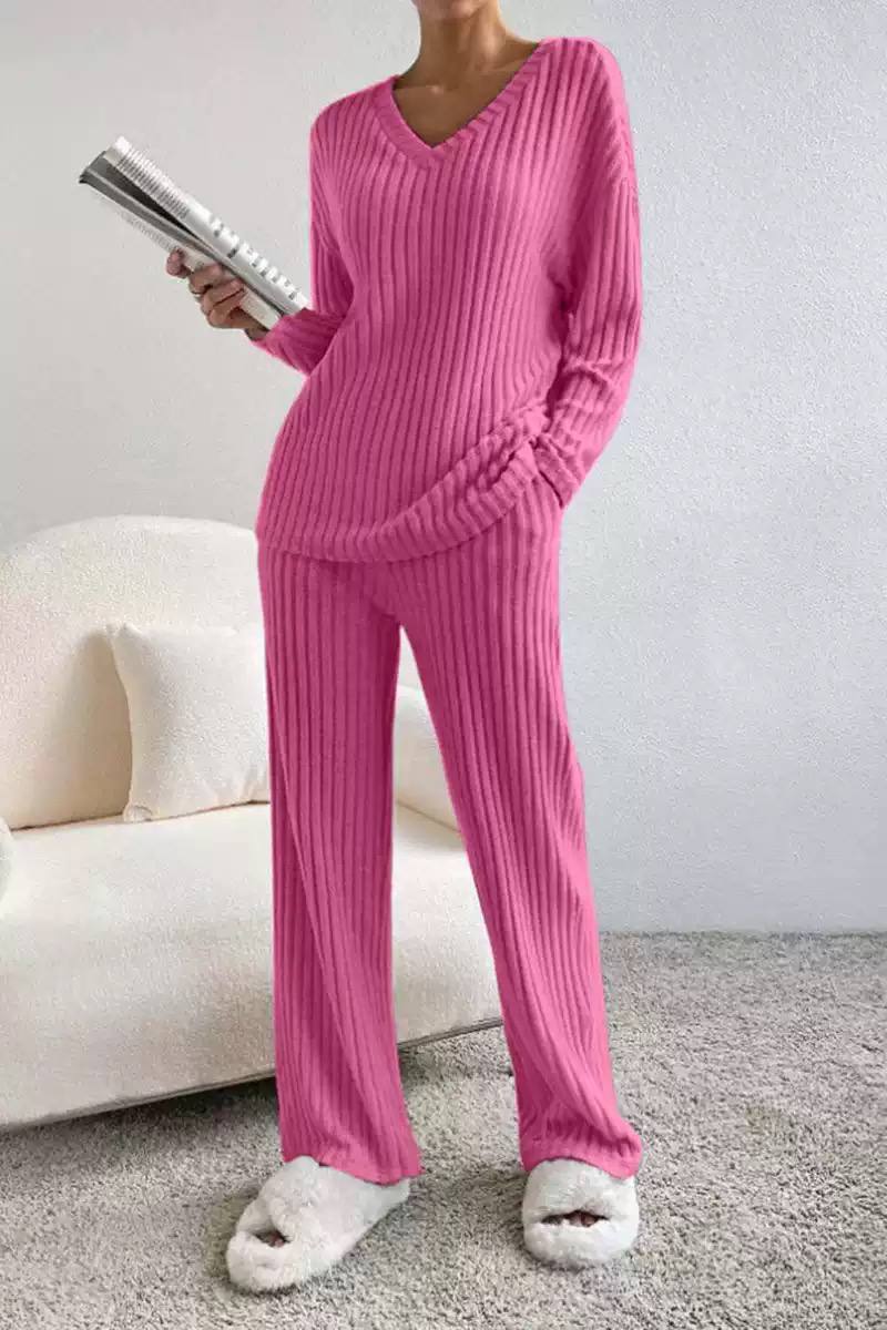 Women's Ribbed Knit Lounge Set