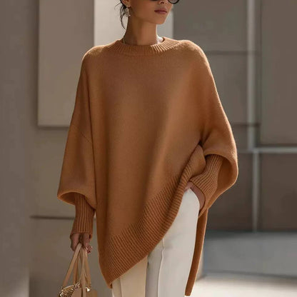 Women's Oversized Batwing Knit Poncho