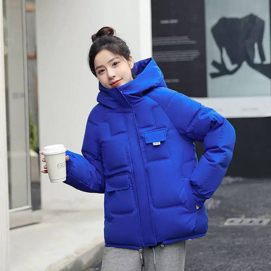 Hooded Puffer Jacket Quilted Design, Full-Zip Front, Multiple Utility Pockets & Relaxed Fit