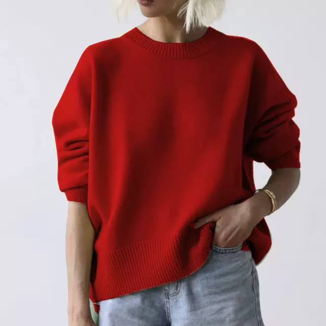 Women's Oversized Crew Neck Knit Sweater