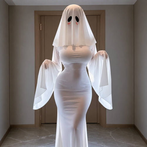 Elowen Hooded Ghost Dress Costume