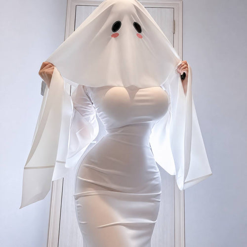 Elowen Hooded Ghost Dress Costume