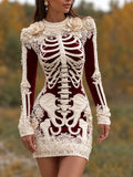 Vesper Embellished Skeleton Bodycon Mini Dress