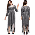Spectral Ruins Longline Costume Dress - Grey and White