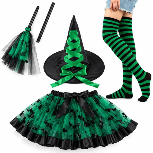 Enchanted Coven Witch Accessory Ensemble - Green
