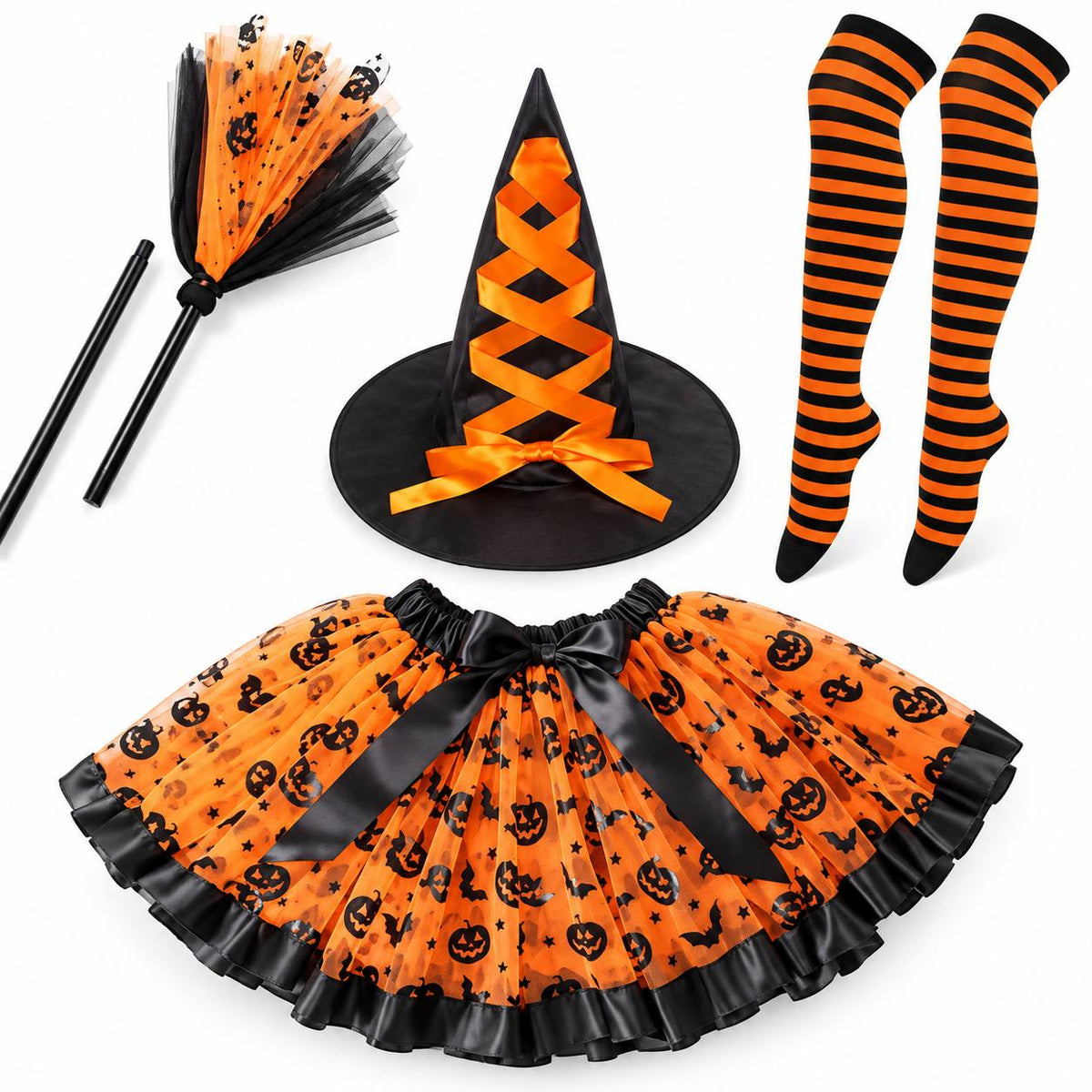 Enchanted Coven Witch Accessory Ensemble - Orange